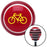 Yellow Bicycle Red Stripe Shift Knob with M16 x 15 Insert