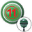 Red Ball 11 Green Stripe Shift Knob with M16 x 15 Insert