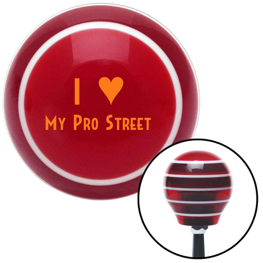 Orange I 3 MY PRO STREET Red Stripe Shift Knob with M16 x 15 Insert