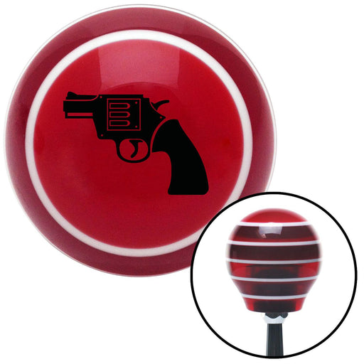 Black Hand Gun Red Stripe Shift Knob with M16 x 15 Insert