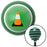 Traffic Cone Green Stripe Shift Knob with M16 x 15 Insert