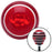 Red Cowboy Eyes Red Stripe Shift Knob with M16 x 15 Insert