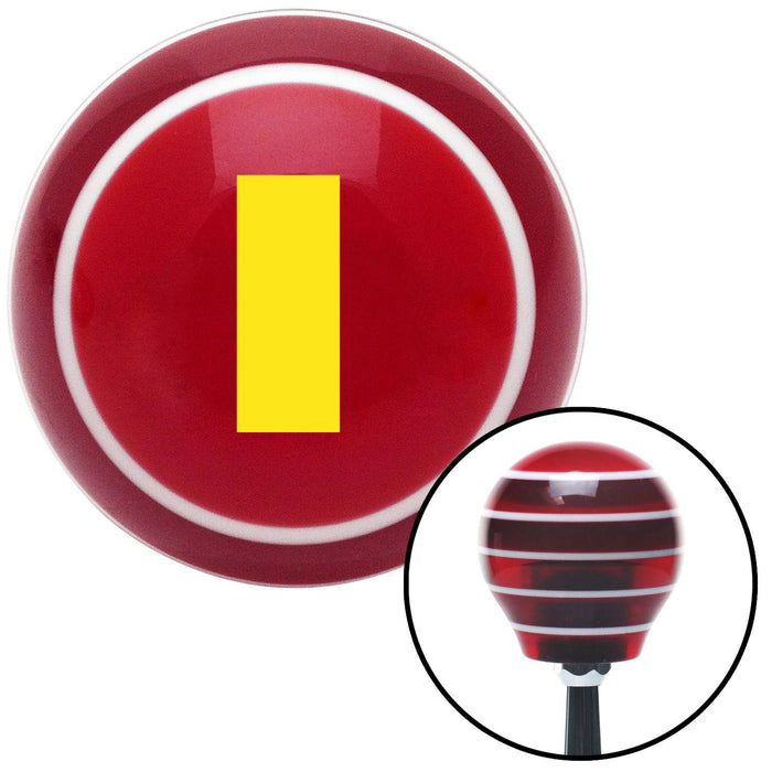 Yellow Officer 01  2n Lt and 1d Lt  Red Stripe Shift Knob with M16 x 15 Insert