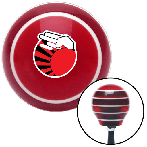 Shocker of the Rising Sun Red Stripe Shift Knob with M16 x 15 Insert