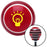 Yellow Light Bulb On Red Stripe Shift Knob with M16 x 15 Insert