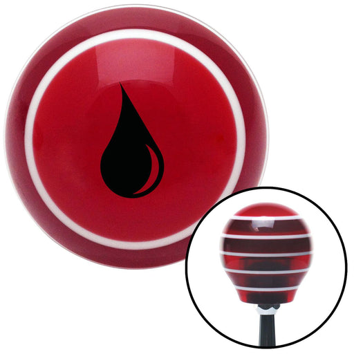 Black Drip Red Stripe Shift Knob with M16 x 15 Insert