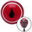 Black Drip Red Stripe Shift Knob with M16 x 15 Insert