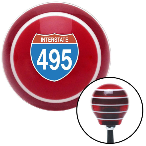 Interstate 495 Red Stripe Shift Knob with M16 x 15 Insert