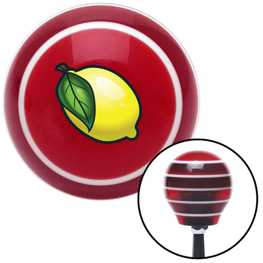 Lemon Red Stripe Shift Knob with M16 x 15 Insert