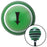 Black Fancy Solid Directional Arrow Down Green Stripe Shift Knob with M16 x 15 Insert