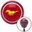 Yellow Mustang Red Stripe Shift Knob with M16 x 15 Insert