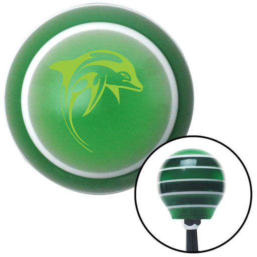 Green Dolphin Green Stripe Shift Knob with M16 x 15 Insert