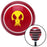 Yellow Skull Gas Mask Red Stripe Shift Knob with M16 x 15 Insert