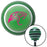 Pink Snake Profile Green Stripe Shift Knob with M16 x 15 Insert