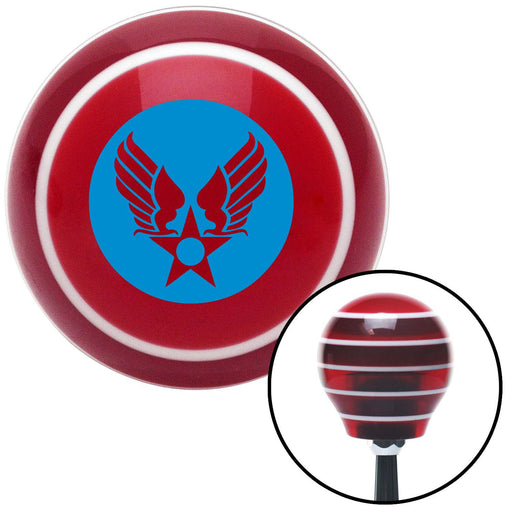 Blue Army Air Corps Red Stripe Shift Knob with M16 x 15 Insert