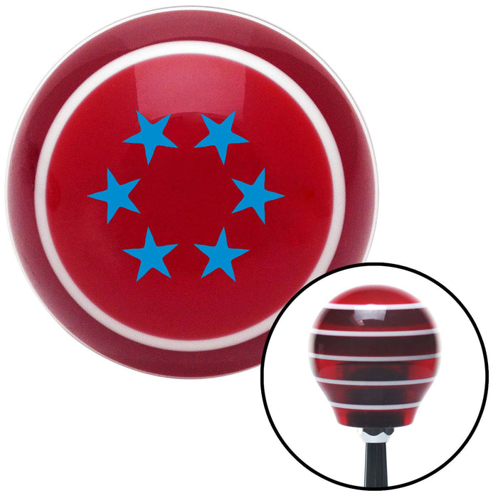 Blue 5 Stars in Circle Red Stripe Shift Knob with M16 x 15 Insert