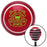 Green USCG Logo Red Stripe Shift Knob with M16 x 15 Insert