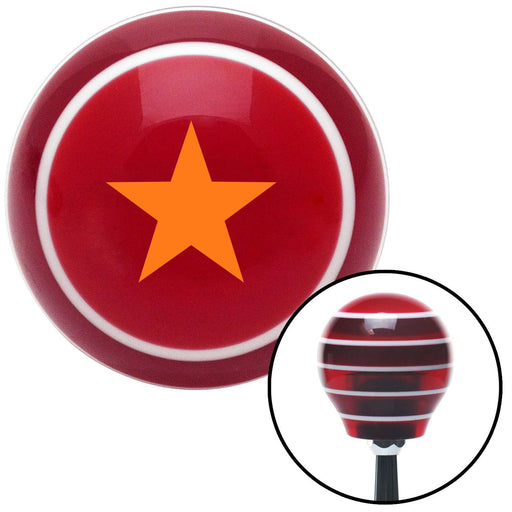 Orange Brigadier General Red Stripe Shift Knob with M16 x 15 Insert