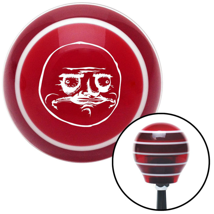 White Me Gusta Red Stripe Shift Knob with M16 x 15 Insert