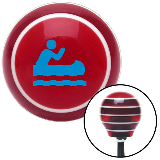 Blue Man in a Canoe Red Stripe Shift Knob with M16 x 15 Insert