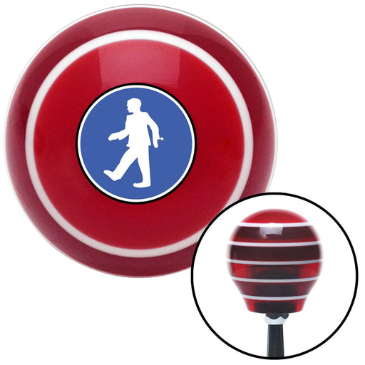 Man Walking Red Stripe Shift Knob with M16 x 15 Insert