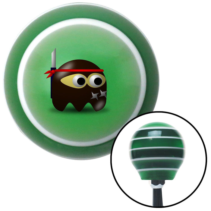 Ninja Ghost Green Stripe Shift Knob with M16 x 15 Insert