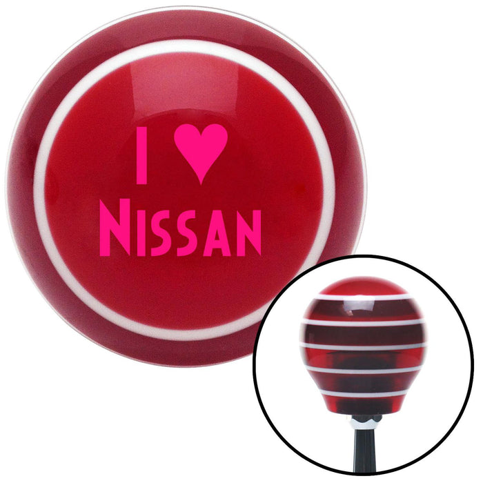 Pink I 3 NISSAN Red Stripe Shift Knob with M16 x 15 Insert