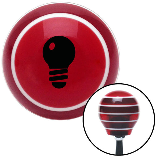 Black Light Bulb Red Stripe Shift Knob with M16 x 15 Insert