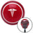 White Caduceus Symbol Red Stripe Shift Knob with M16 x 15 Insert