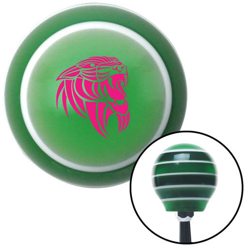 Pink Wildcat Green Stripe Shift Knob with M16 x 15 Insert