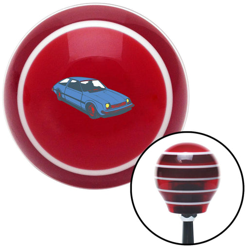 Hatchback Blue 2 Red Stripe Shift Knob with M16 x 15 Insert