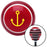 Yellow Anchor Design Red Stripe Shift Knob with M16 x 15 Insert