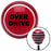 Black OVERDRIVE Red Stripe Shift Knob with M16 x 15 Insert