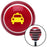 Yellow Taxi Red Stripe Shift Knob with M16 x 15 Insert