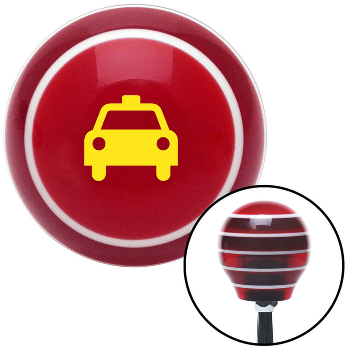 Yellow Taxi Red Stripe Shift Knob with M16 x 15 Insert