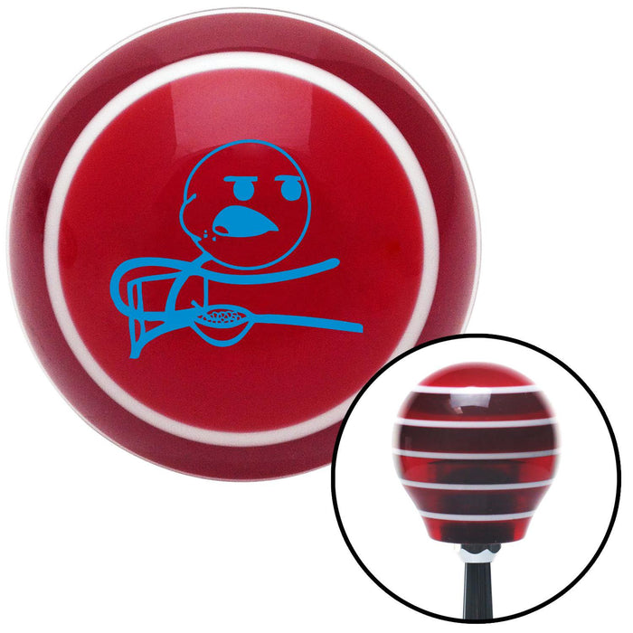 Blue Cereal Guy Red Stripe Shift Knob with M16 x 15 Insert