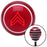 Red Corporal Red Stripe Shift Knob with M16 x 15 Insert