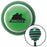 Black Smoke Icon Green Stripe Shift Knob with M16 x 15 Insert