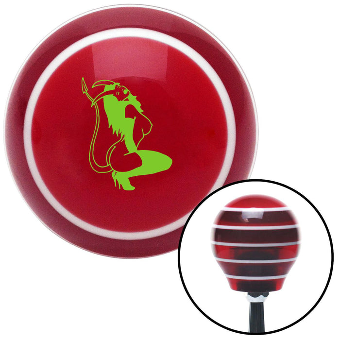 Green Devil Temptress Red Stripe Shift Knob with M16 x 15 Insert