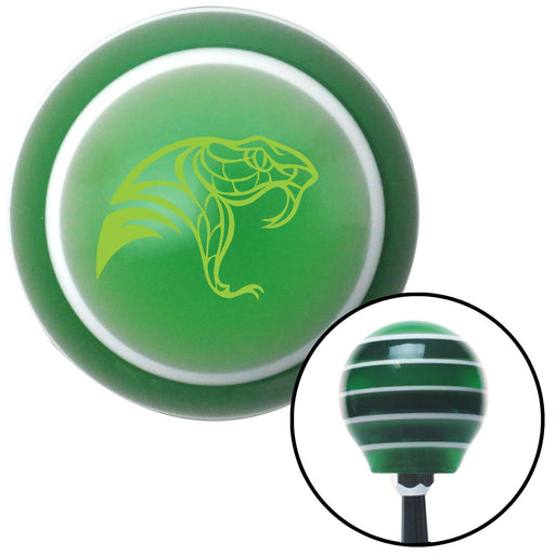 Green Snake Profile Green Stripe Shift Knob with M16 x 15 Insert