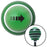 Black Broken Directional Arrow Right Green Stripe Shift Knob with M16 x 15 Insert