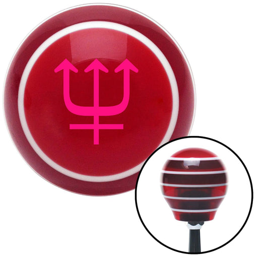 Pink Neptune Red Stripe Shift Knob with M16 x 15 Insert