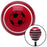 Black Soccer Ball Red Stripe Shift Knob with M16 x 15 Insert