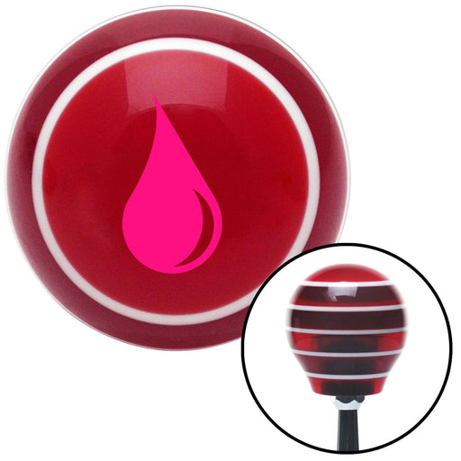 Pink Marine Drip Red Stripe Shift Knob with M16 x 15 Insert