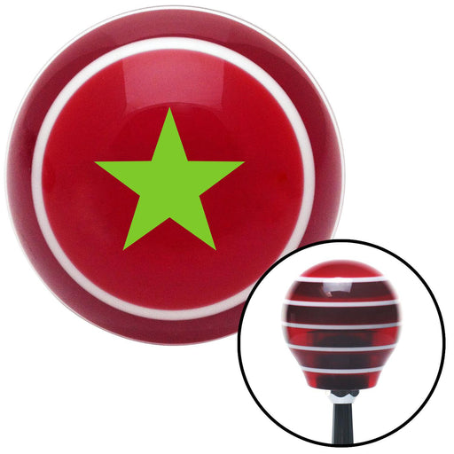 Green Rear Admiral Lower Half Red Stripe Shift Knob with M16 x 15 Insert