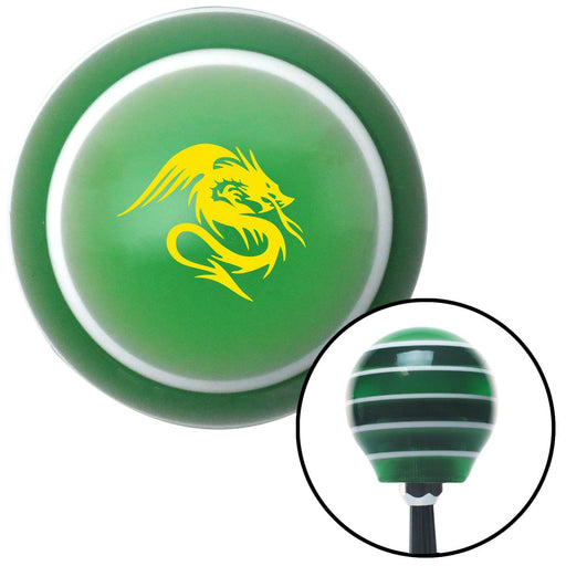 Yellow Dragon Green Stripe Shift Knob with M16 x 15 Insert