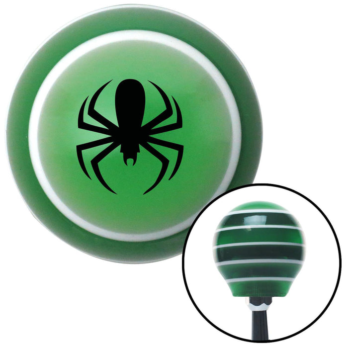 Black Spider Green Stripe Shift Knob with M16 x 15 Insert