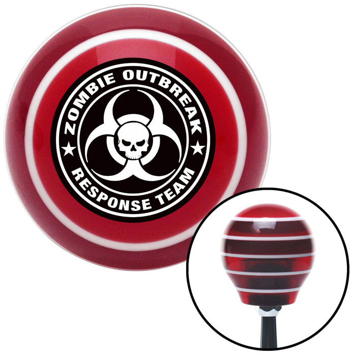 Black Zombie Outbreak Response Red Stripe Shift Knob with M16 x 15 Insert