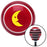 Yellow Crescent Moon Red Stripe Shift Knob with M16 x 15 Insert