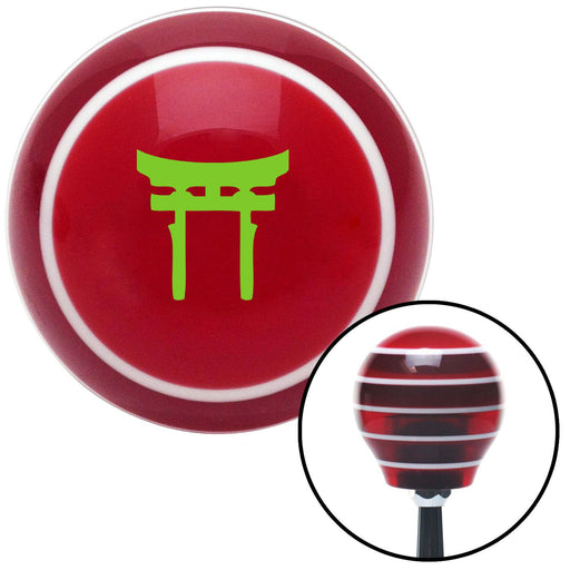 Green Torii Red Stripe Shift Knob with M16 x 15 Insert